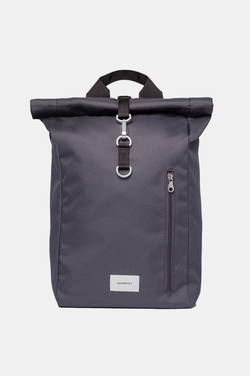 Sandqvist Ground Rolltop L Backpack (Asphalt/Black) | Bags