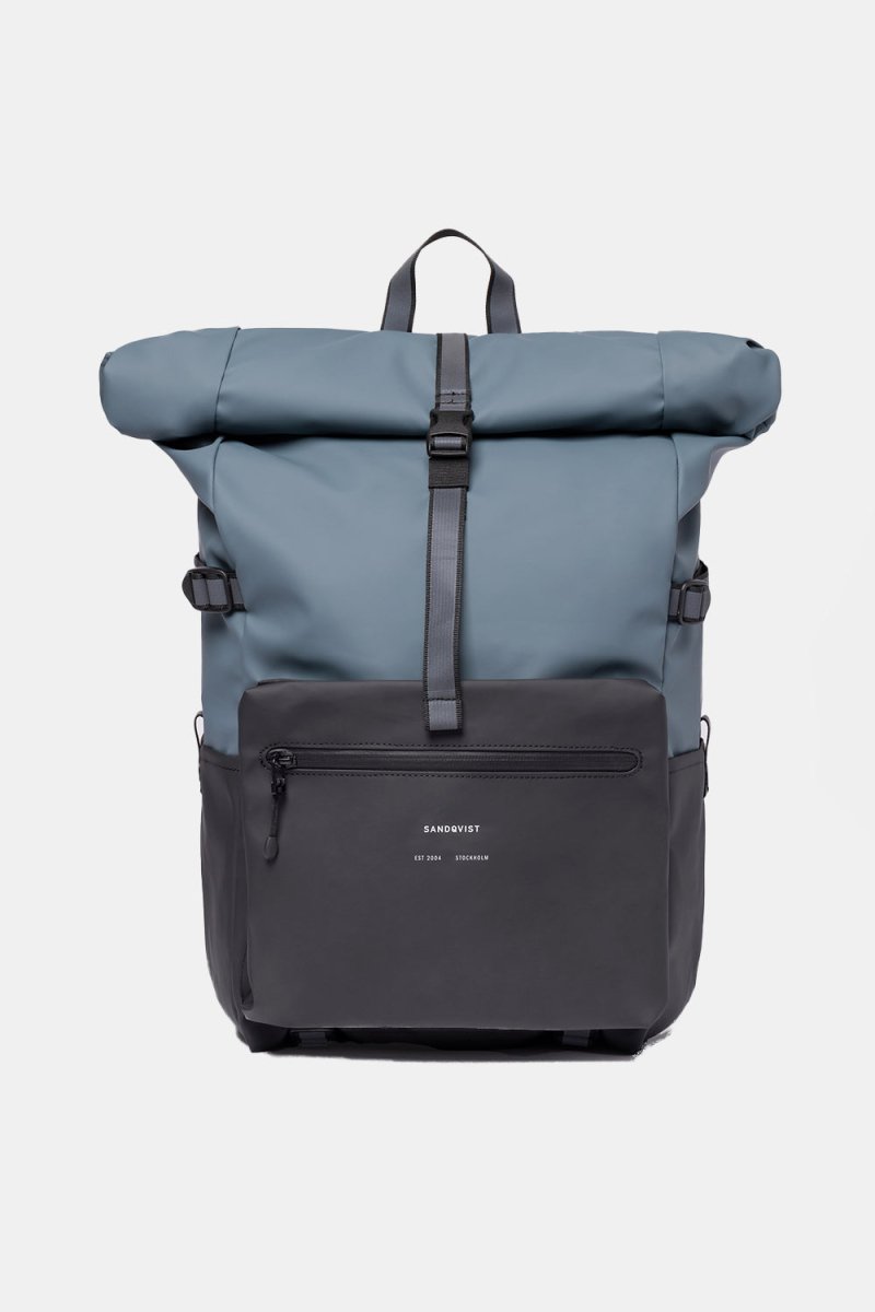 Sandqvist Ruben 2.0 Water-Resistant Rolltop Backpack (Multi Blue / Steel Blue) | Bags