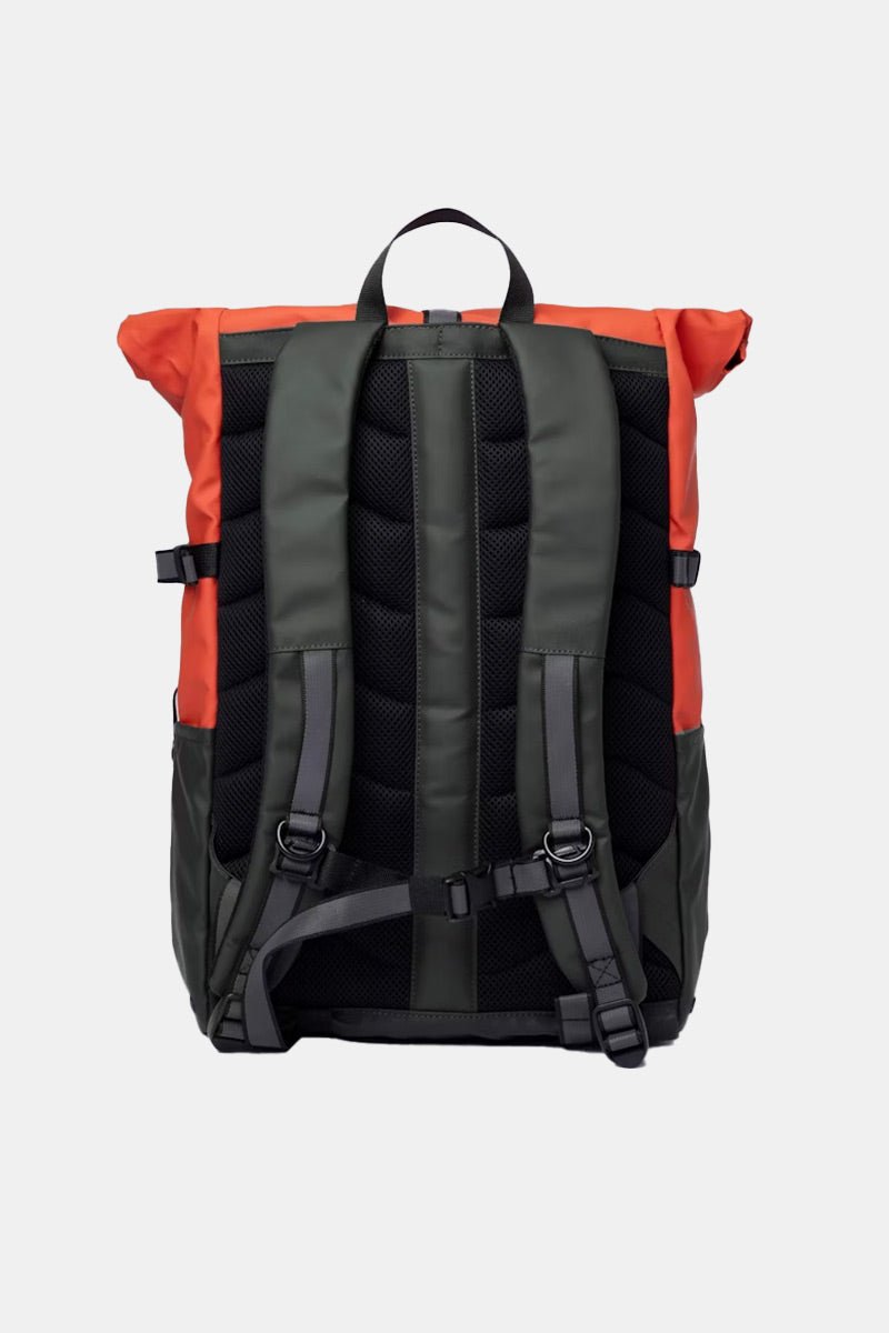 Sandqvist Ruben 2.0 Water - Resistant Rolltop Backpack (Multi Orange/Dark Green) | Bags