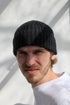 Superpehmeä lampaanvilla Fisherman Beanie - hiilenharmaa | Hatut