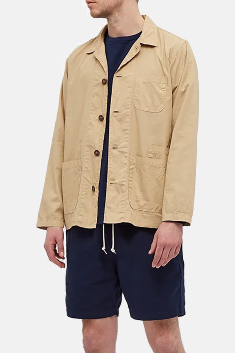 Universal Works Bakers Summer Poplin Overshirt (Sand) | Jackets