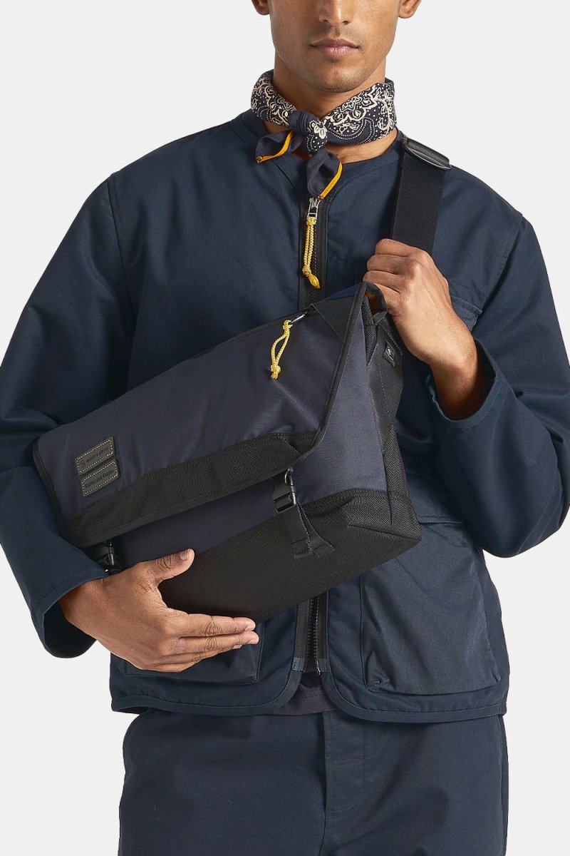 Universal Works Courier Bag (Navy Recycled Tech Canvas) | Bags