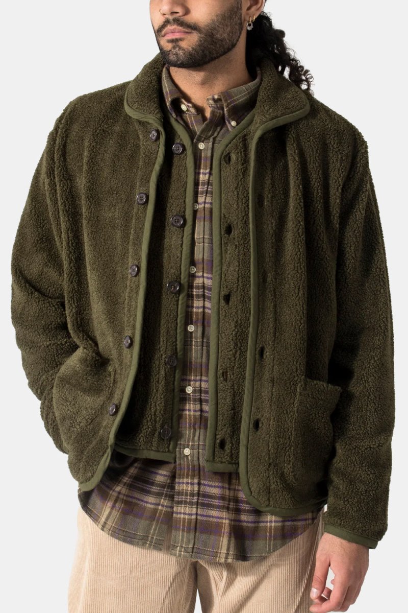 Universal Works Lancaster Jacket (Olive Mountain Fleece) | Jackets