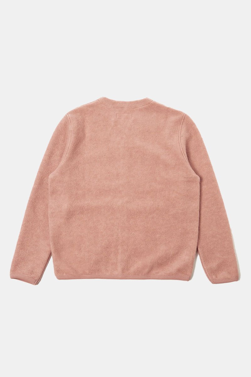 Universal Works Wool Fleece Cardigan (Pink) | Sweaters