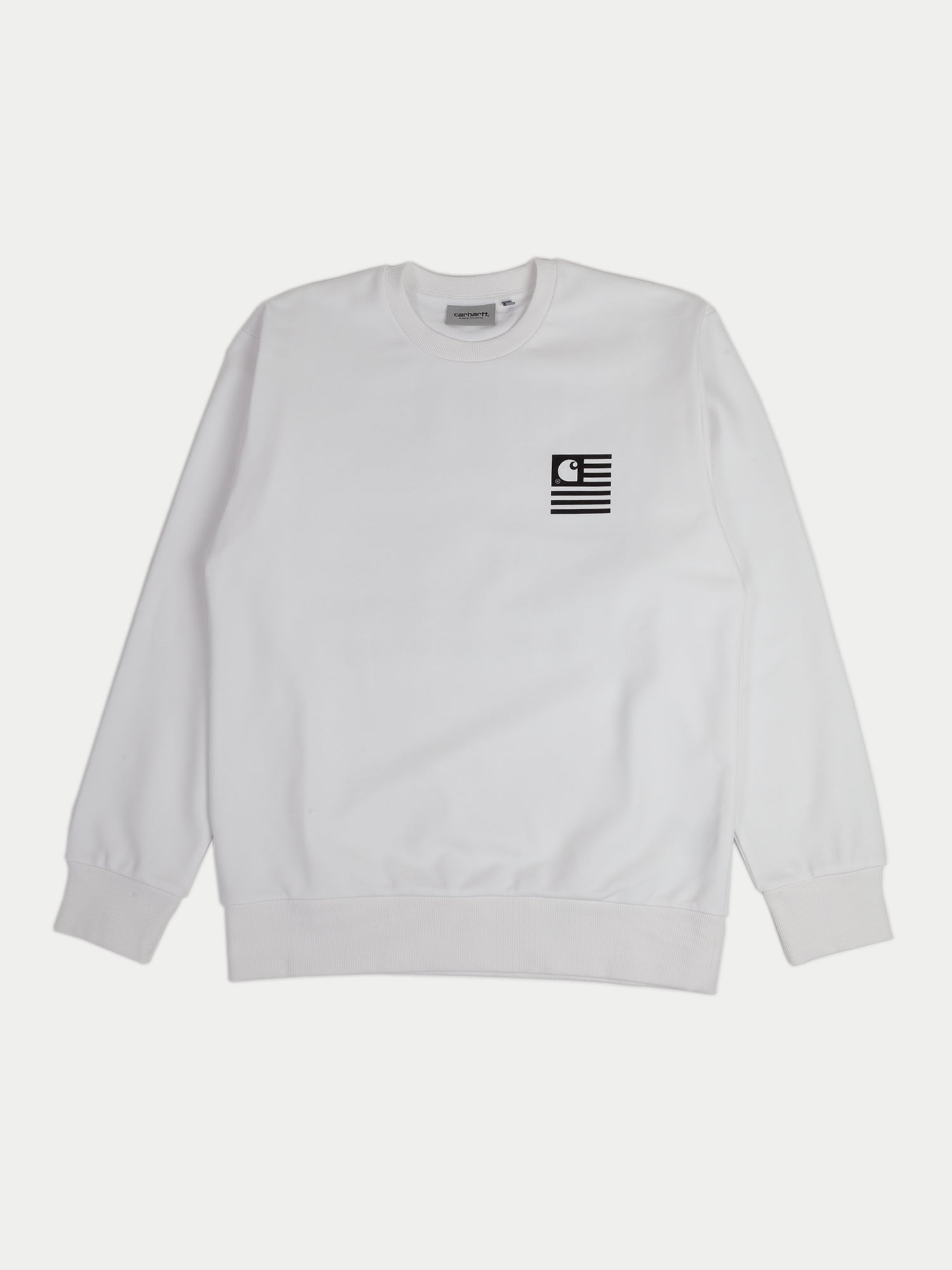 Carhartt WIP State Patch Sweatshirt (White) | Number Six