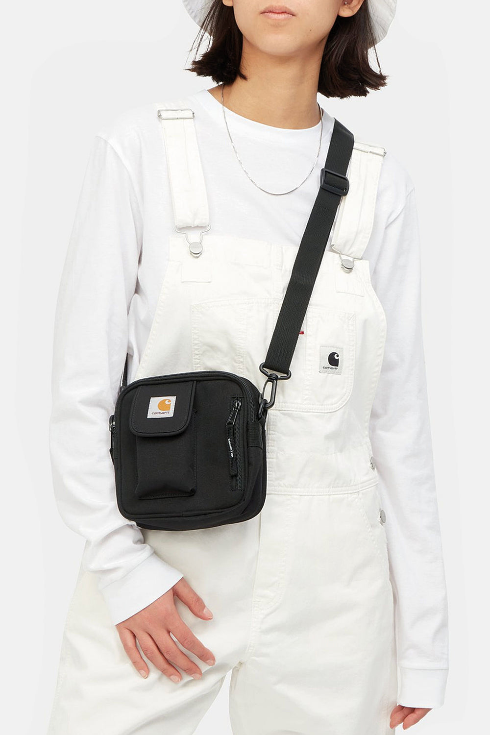 Carhartt WIP Small Essentials Recycled Side Bag (Black) | Number Six